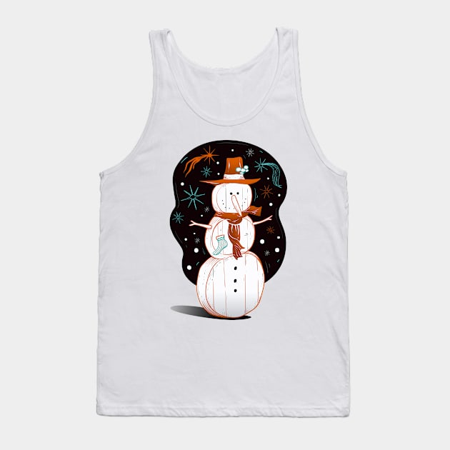 Snowman on Christmas night Tank Top by romulofq